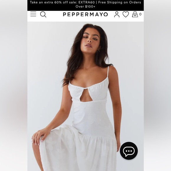 Peppermayo Myra Maxi Dress - White - Picture 4 of 8